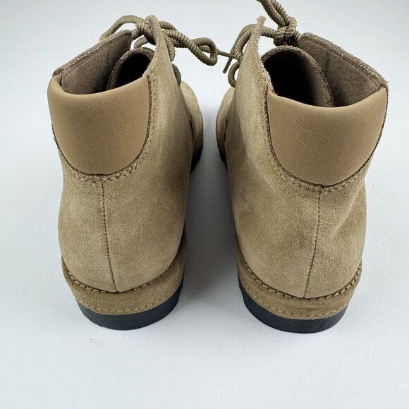 Nicole Tara Boots Women's Tan Suede Leather Round Toe Lace Up Booties Size 8.5 - Picture 5 of 12